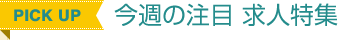 今週の注目求人特集